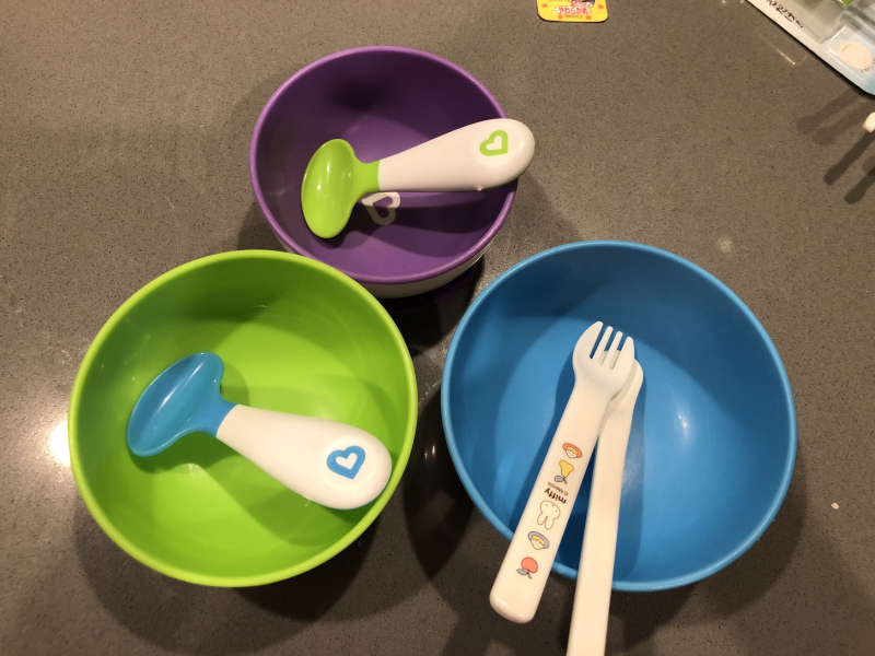 サンディエゴタウン クラシファイド 赤ちゃん 離乳食のお皿とスプーンのセット